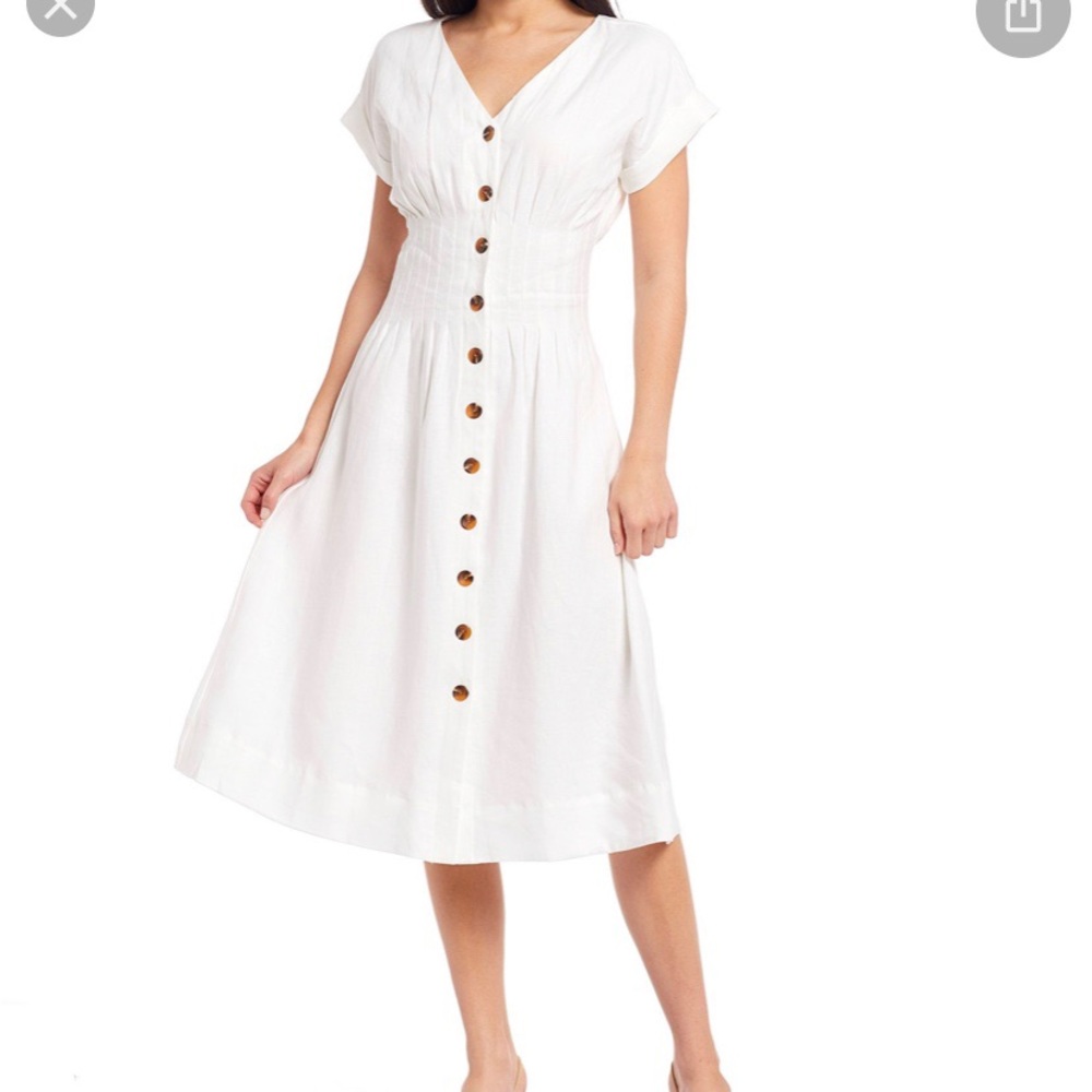 Linen button dress!
